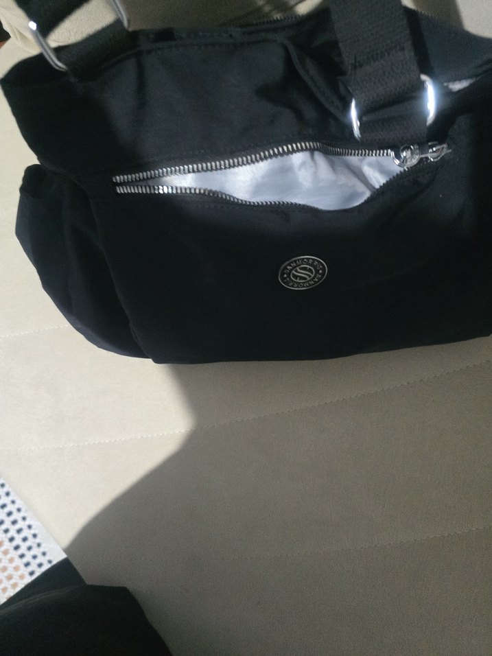 Parlak Siyah kadın kol Çantası Fermuarlı - Görsel 2