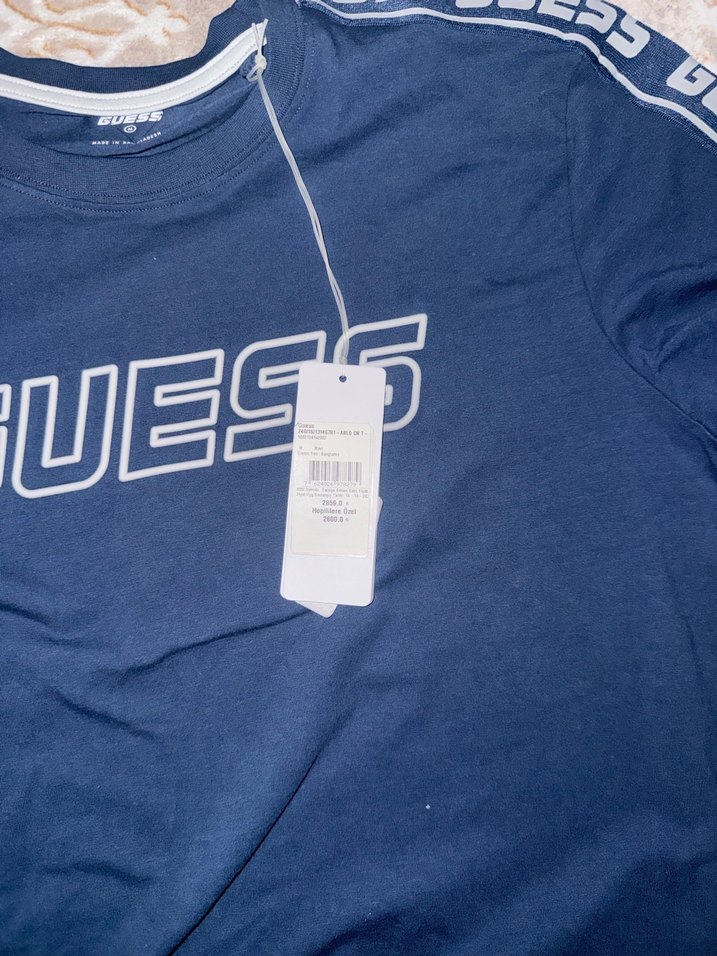 Guess Erkek Çocuk Düğmeli Mavi Tişört - Görsel 2