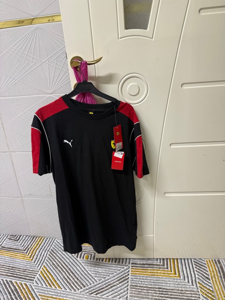 Puma Ferrari Siyah Kırmızı Polo Tişört - Görsel 2