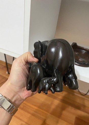 Kahverengi 7 li  Fil Heykeli - Görsel 3