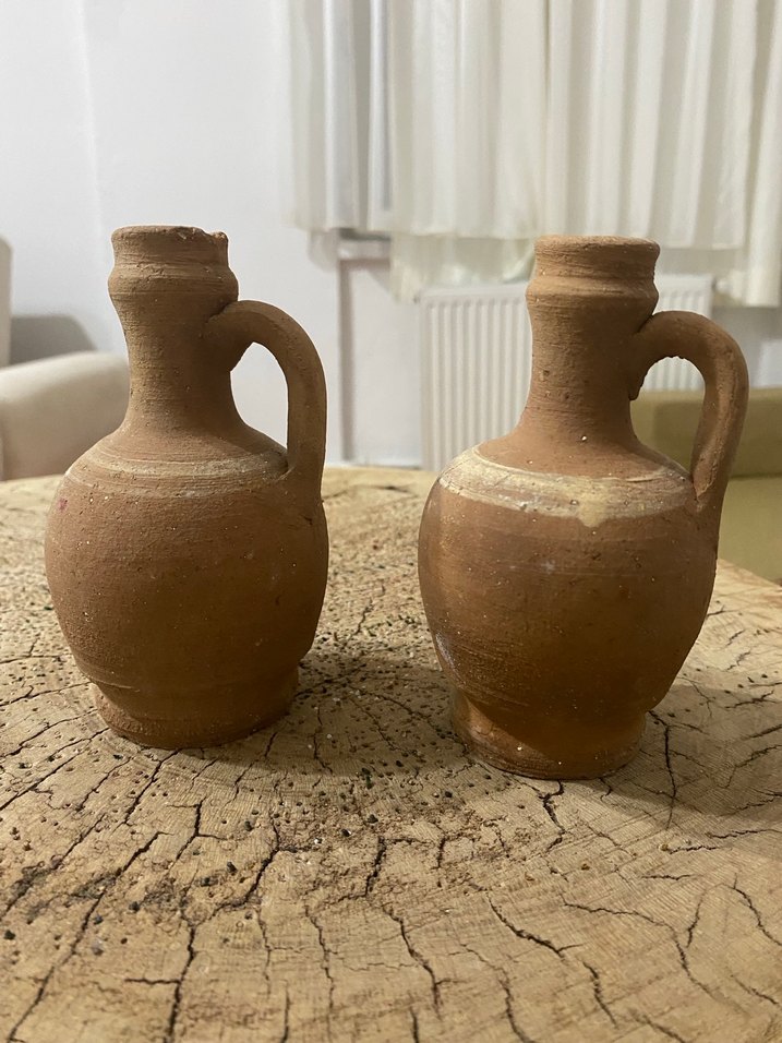 Koyu Bej Kulplu toprak testi çifti - Görsel 3