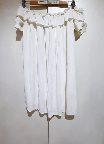 l Beden Beyaz yazlık elbise