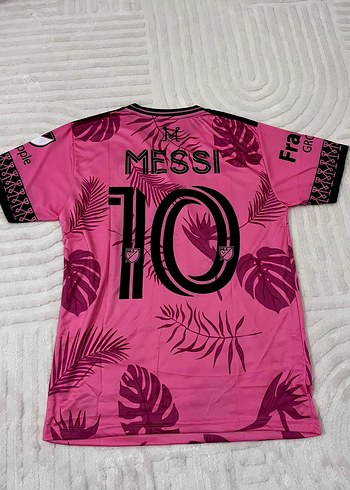 Düğmeli Pembe Baskılı Erkek Tişört - Görsel 2