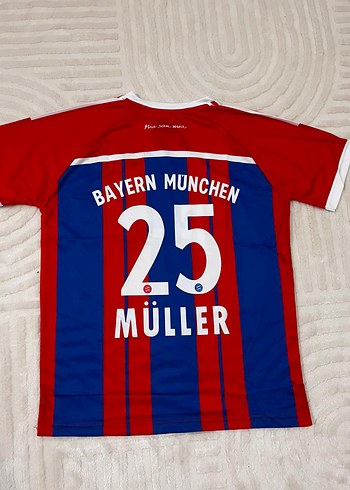 Erkek Kırmızı Mavi Kısa Kollu Spor Forma - Görsel 2