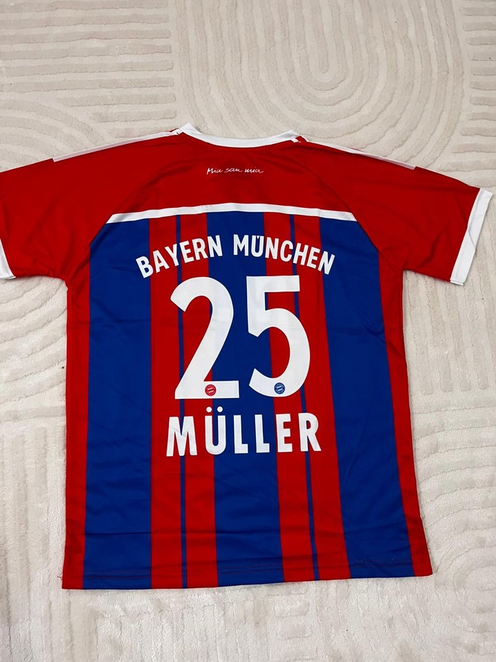 Erkek Kırmızı Mavi Kısa Kollu Spor Forma - Görsel 2