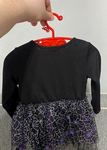 Kız Çocuk Mor Örümcekli Gotik Elbise - Görsel 2