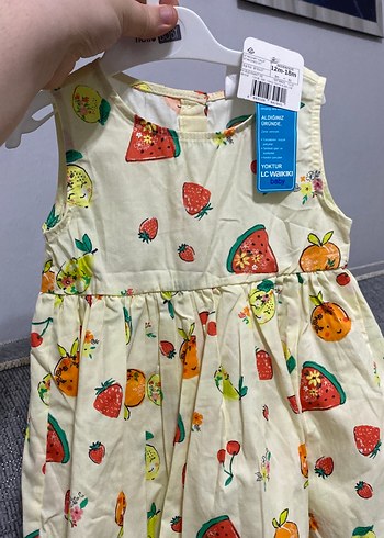 Çiçek ve Meyve Desenli Kolsuz Bohem Elbise - Görsel 3