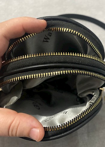 Siyah Baskılı Kadın Deri Çapraz Çanta - Görsel 3