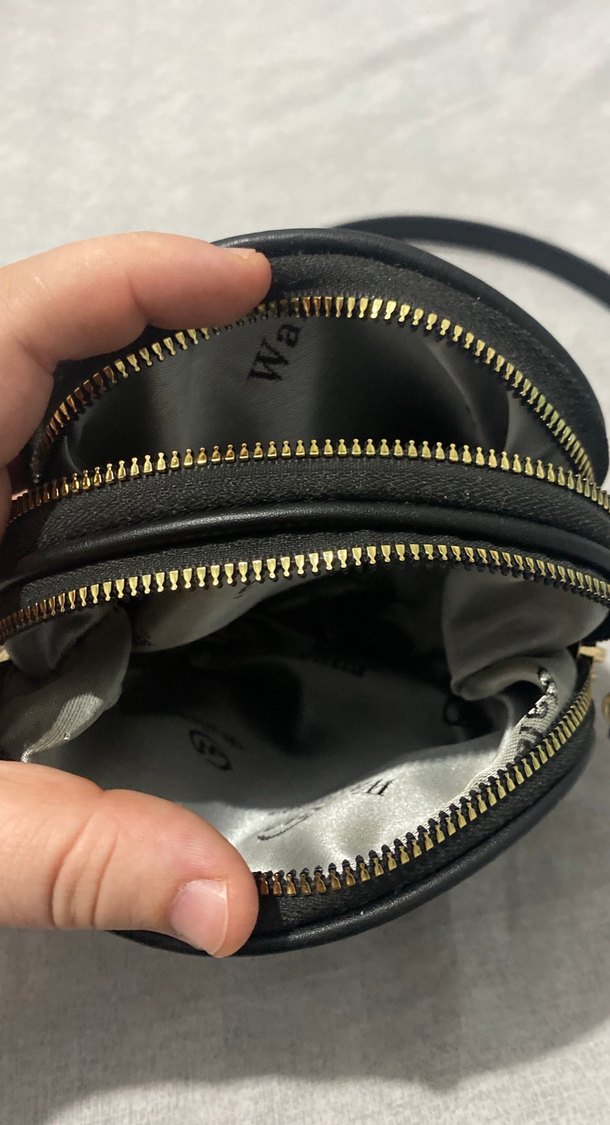 Siyah Baskılı Kadın Deri Çapraz Çanta - Görsel 3