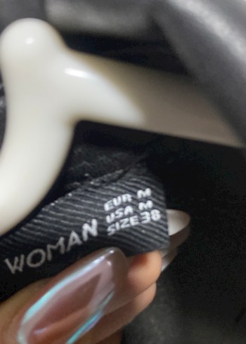 Siyah Düğmeli Deri Kadın Ceket - Görsel 2