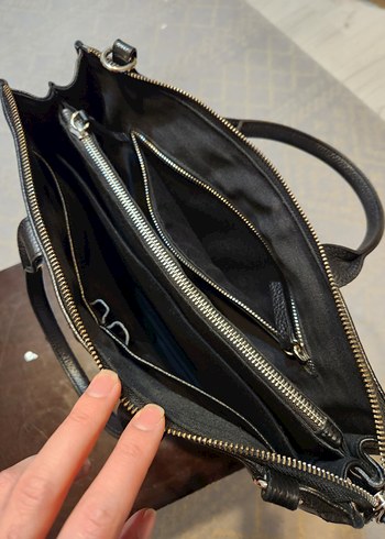 Grande Siyah Deri Fermuarlı Erkek Çanta | Temiz - Görsel 8