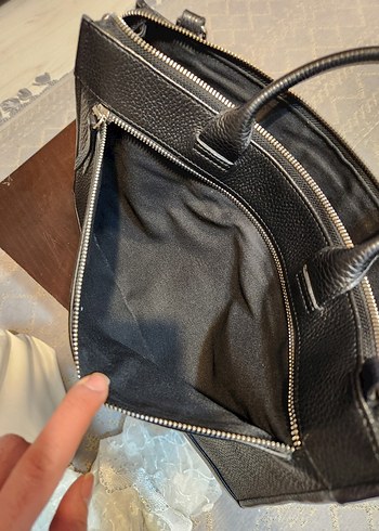 Grande Siyah Deri Fermuarlı Erkek Çanta | Temiz - Görsel 6