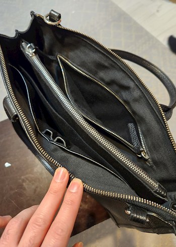 Grande Siyah Deri Fermuarlı Erkek Çanta | Temiz - Görsel 9