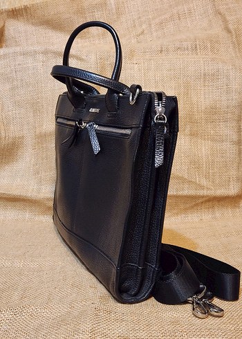 Grande Siyah Deri Fermuarlı Erkek Çanta | Temiz - Görsel 11