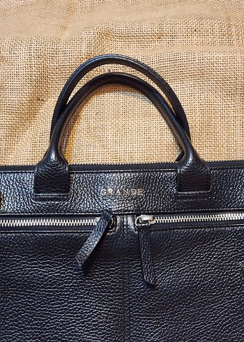 Grande Siyah Deri Fermuarlı Erkek Çanta | Temiz - Görsel 3