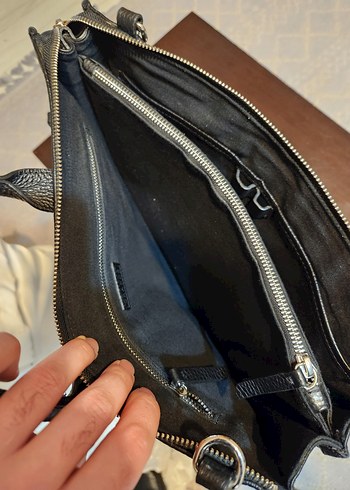 Grande Siyah Deri Fermuarlı Erkek Çanta | Temiz - Görsel 7