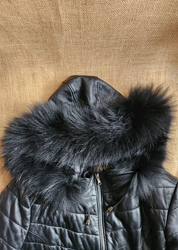 Hakiki Kuzu Derisi Kürklü Uzun Kaban Hiç Kullanılmadı (L) - Görsel 9