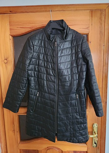 Hakiki Kuzu Derisi Kürklü Uzun Kaban Hiç Kullanılmadı (L) - Görsel 2