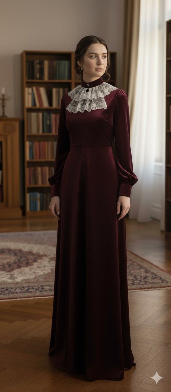 Dantelli Beyaz Gotik Kadın Broş - Görsel 2