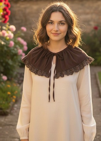 Dantel Detaylı Örgü Bohem Kadın Boyunluk - Görsel 2