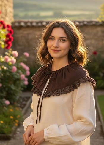 Dantel Detaylı Örgü Bohem Kadın Boyunluk - Görsel 3