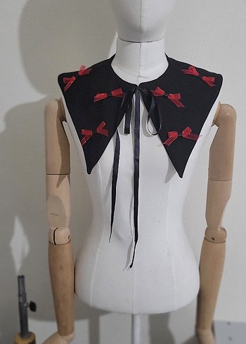 Diger Siyah Gotik Nakışlı Papyon - Görsel 3