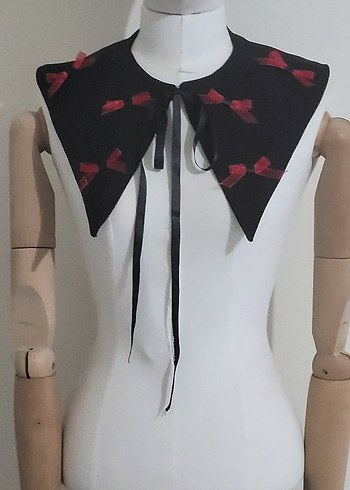 Diger Siyah Gotik Nakışlı Papyon - Görsel 5