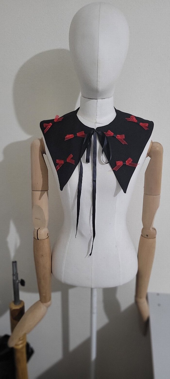 Diger Siyah Gotik Nakışlı Papyon - Görsel 3