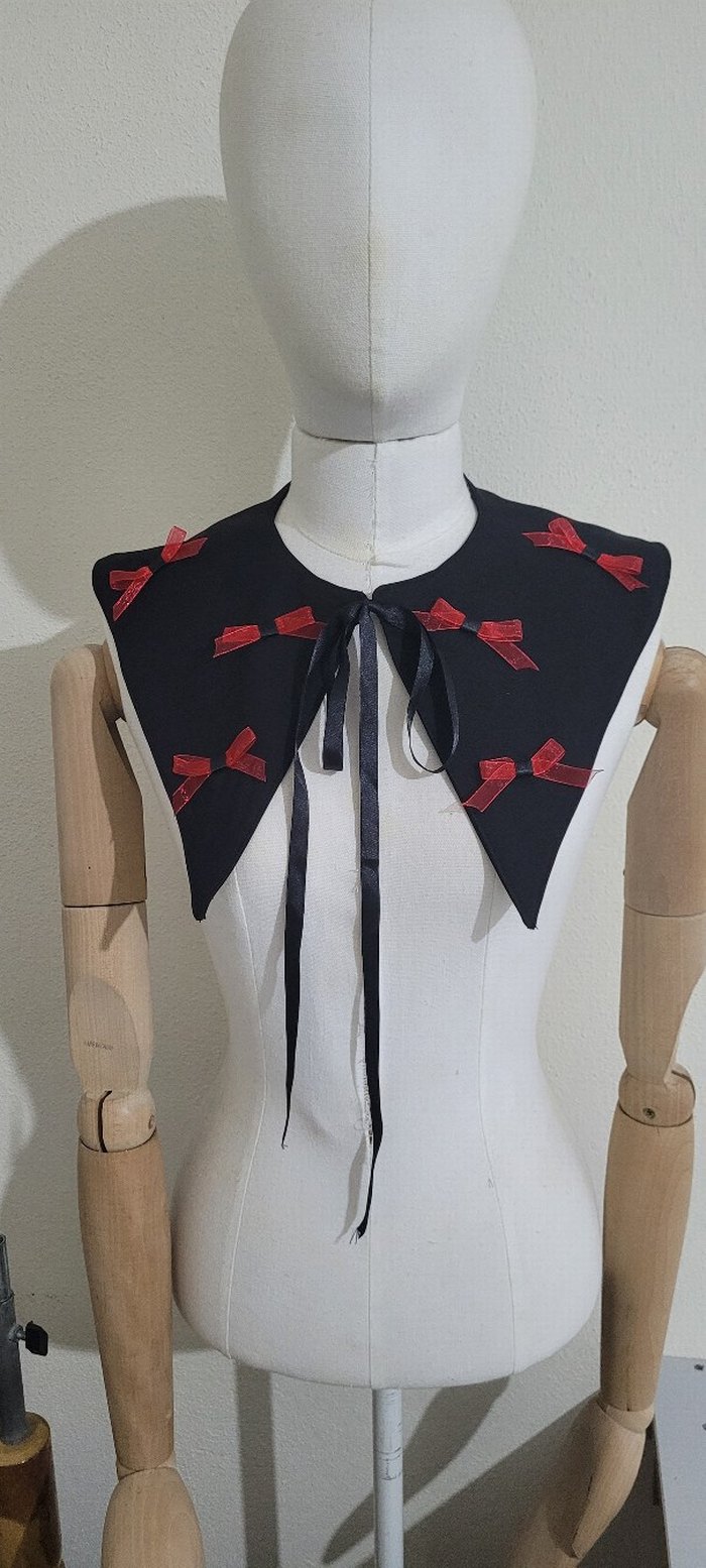 Diger Siyah Gotik Nakışlı Papyon - Görsel 2