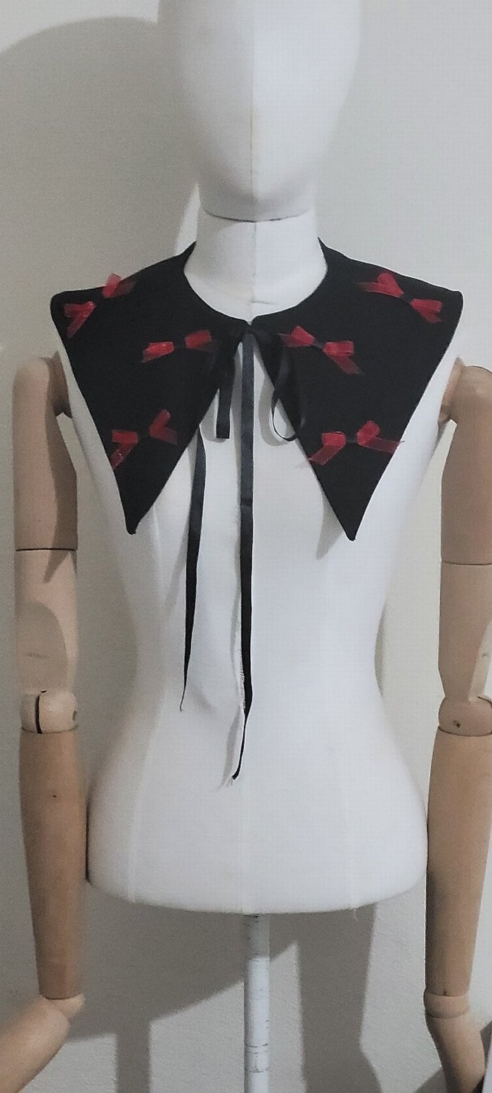 Diger Siyah Gotik Nakışlı Papyon - Görsel 5