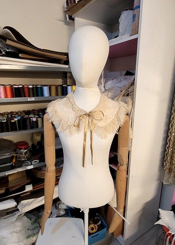 Bej Dantel Detaylı Bohem Kız Bolero - Görsel 2