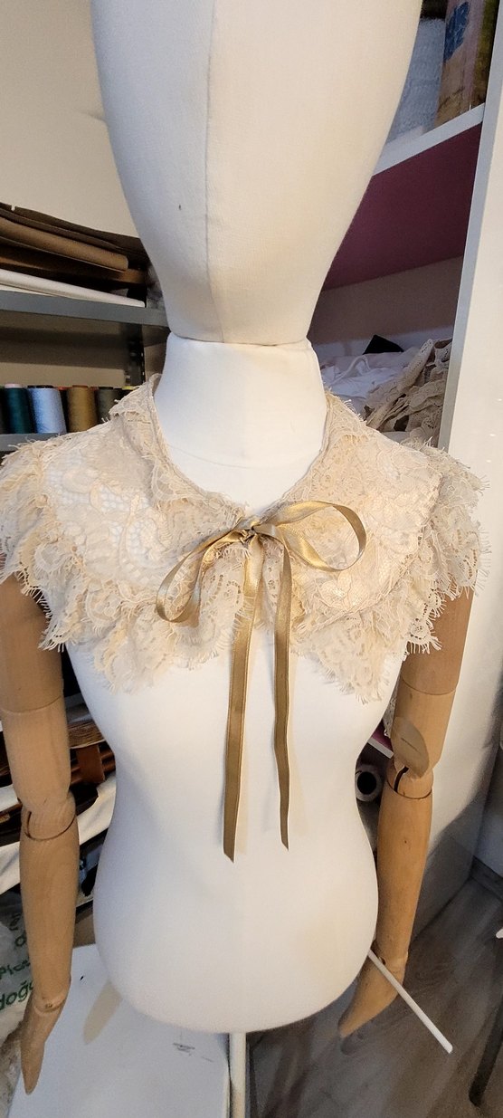 Bej Dantel Detaylı Bohem Kız Bolero - Görsel 4