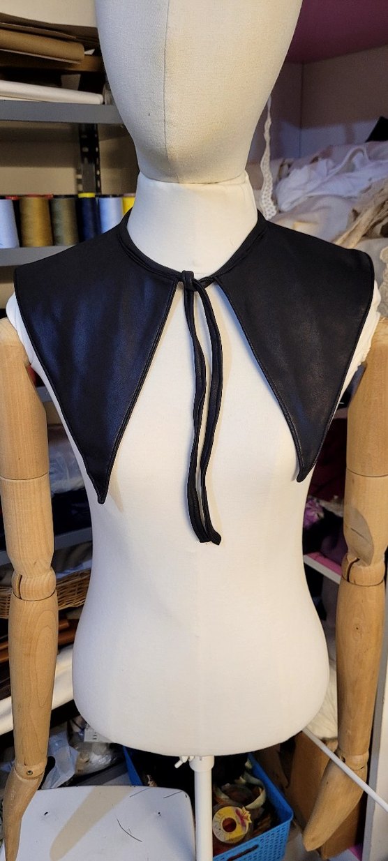 Kız Çocuk Siyah Deri Bolero - Görsel 2