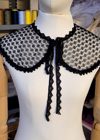 Dantel İşlemeli Siyah Gotik Kız Bolero - Görsel 3