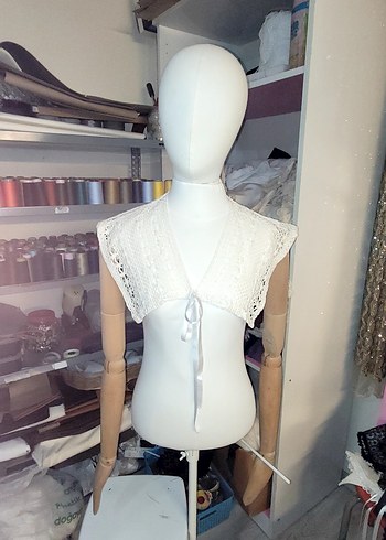 Kız Çocuk Dantel Detaylı Bohem Bolero - Görsel 2