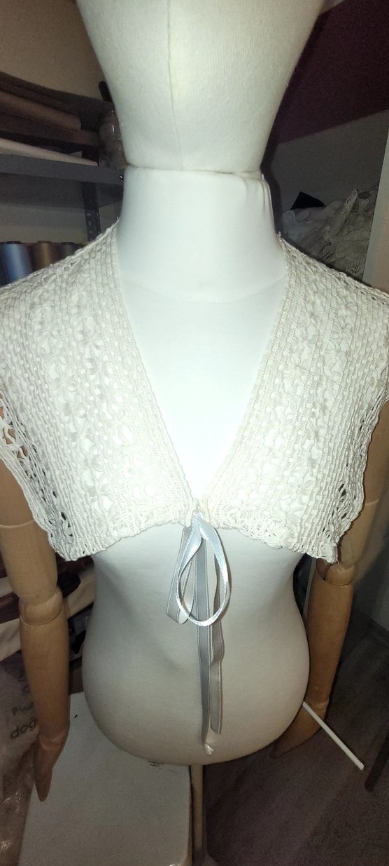 Kız Çocuk Dantel Detaylı Bohem Bolero - Görsel 3