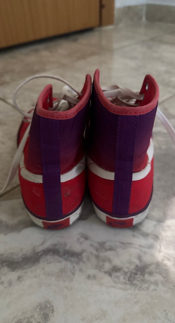 Kadın Renkli Bağcıklı Yüksek Spor Ayakkabı - Görsel 4