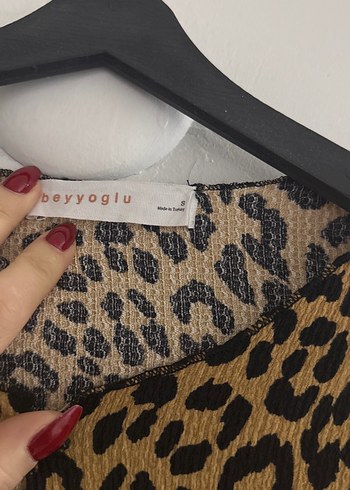 Leopar Desenli Kadın Bluz (Beyyoglu) - Görsel 4
