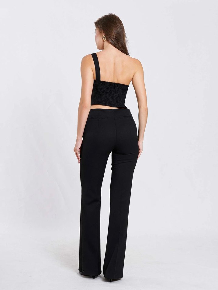 Kadın Siyah Uzun Tek Omuz Bluz (Ön sipariş) - Görsel 5