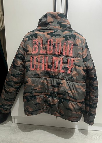 Düğmeli Kamuflaj Kadın Kışlık Mont - Görsel 2