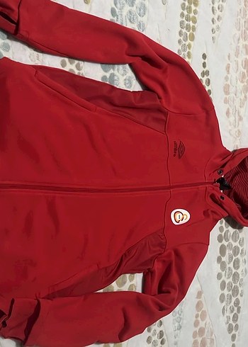 Kırmızı Kapüşonlu Unisex Eşofman Üstü - Görsel 2