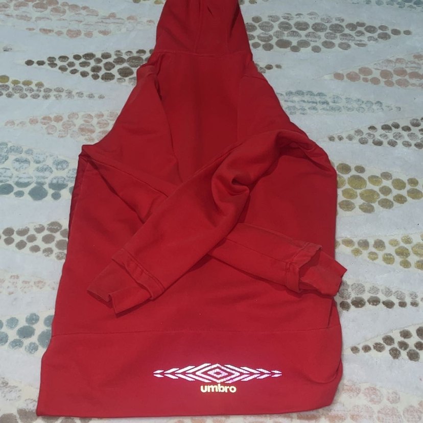 Kırmızı Kapüşonlu Unisex Eşofman Üstü - Görsel 3