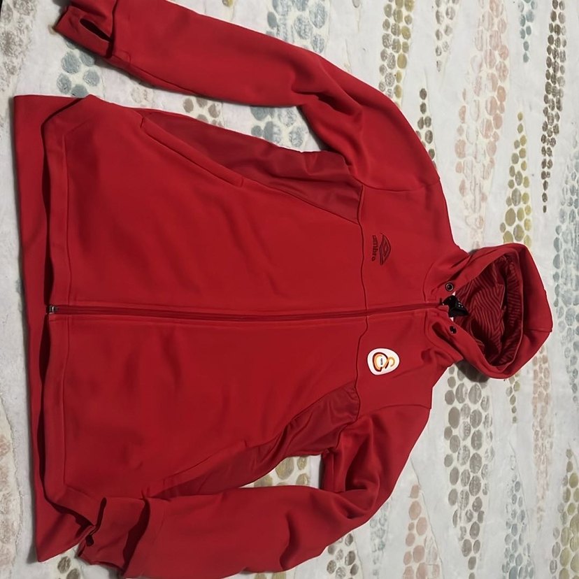 Kırmızı Kapüşonlu Unisex Eşofman Üstü - Görsel 2