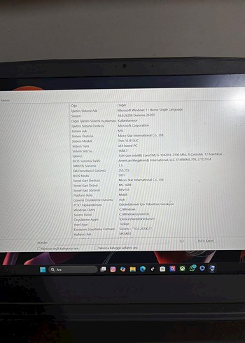 MSİ OYUN BİLGİSAYARI aTurkuaz ışıklı klavyeli dizüstü bilgisayar - Görsel 4
