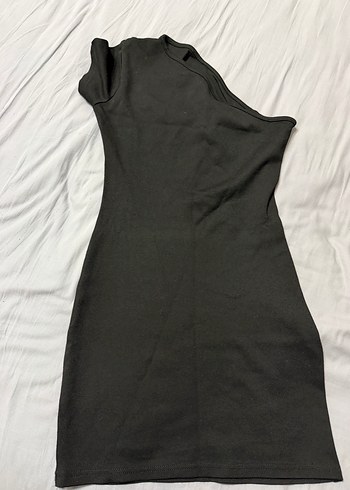 Siyah Tek Omuzlu Mini Elbise - Görsel 5