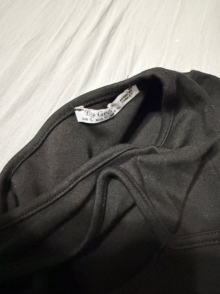 Siyah Tek Omuzlu Mini Elbise - Görsel 4