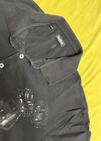 Düğmeli Siyah Erkek Polo Tişört - Görsel 2