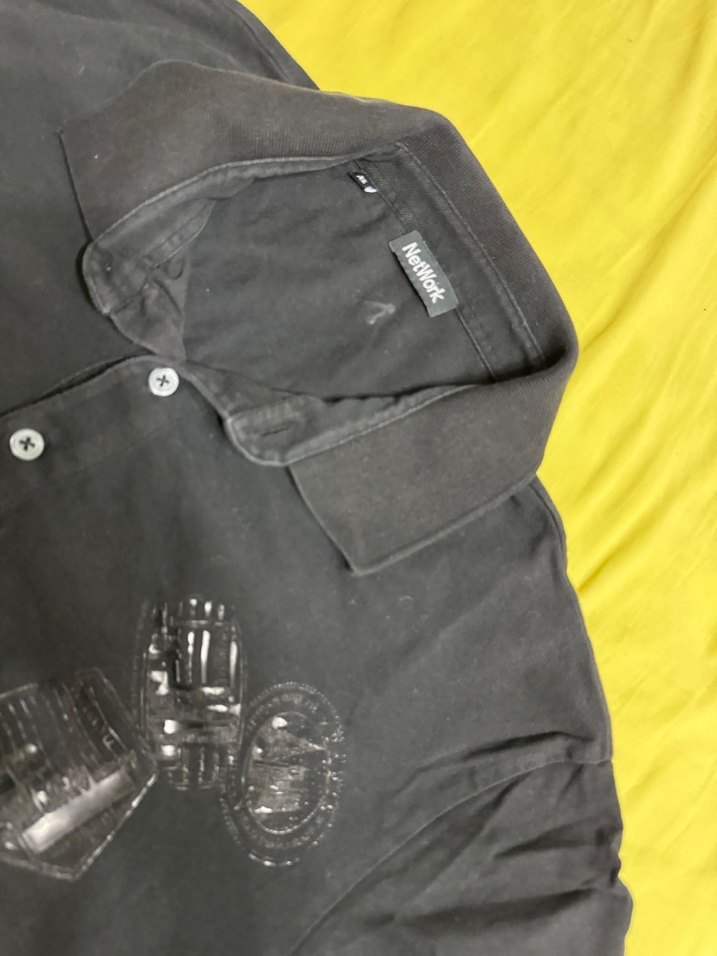 Düğmeli Siyah Erkek Polo Tişört - Görsel 2