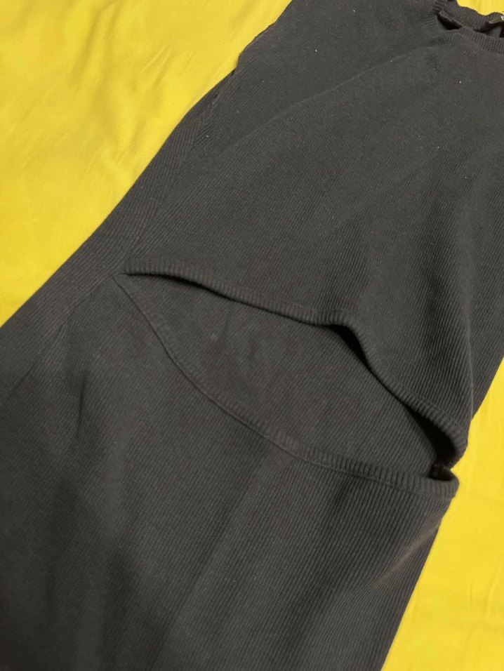 Siyah bel detaylı Yüksek Yakalı Mini Elbise - Görsel 4