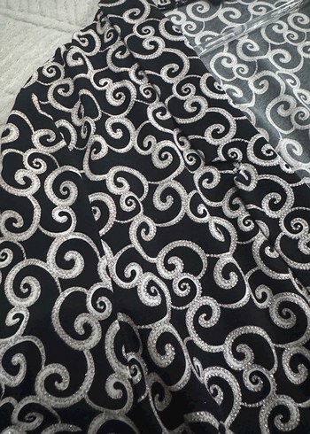 Uzun Kollu Siyah Desenli Kadın Sabahlık - Görsel 2